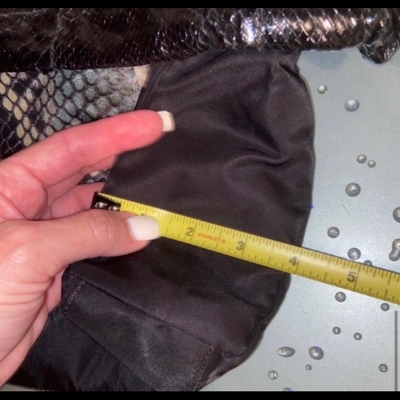 PRADA Black Leather Snake Skin & Nylon Handbag EXCELLENT CONDITION - Picture 13 of 14